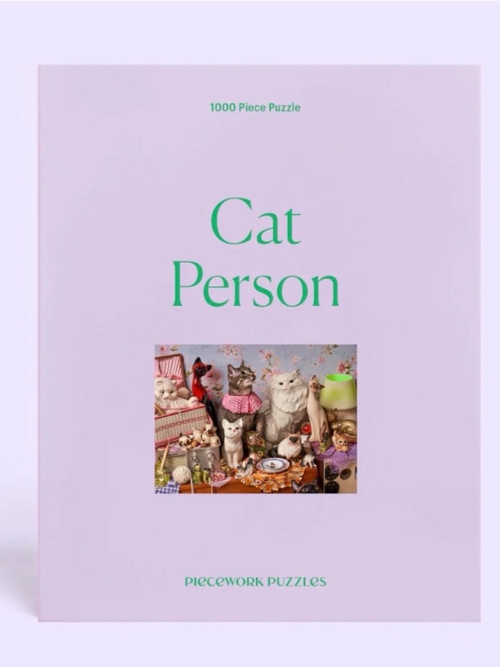 NEW ⭐️ Piecework Puzzle Cat Person 1000 Piece Puzzle